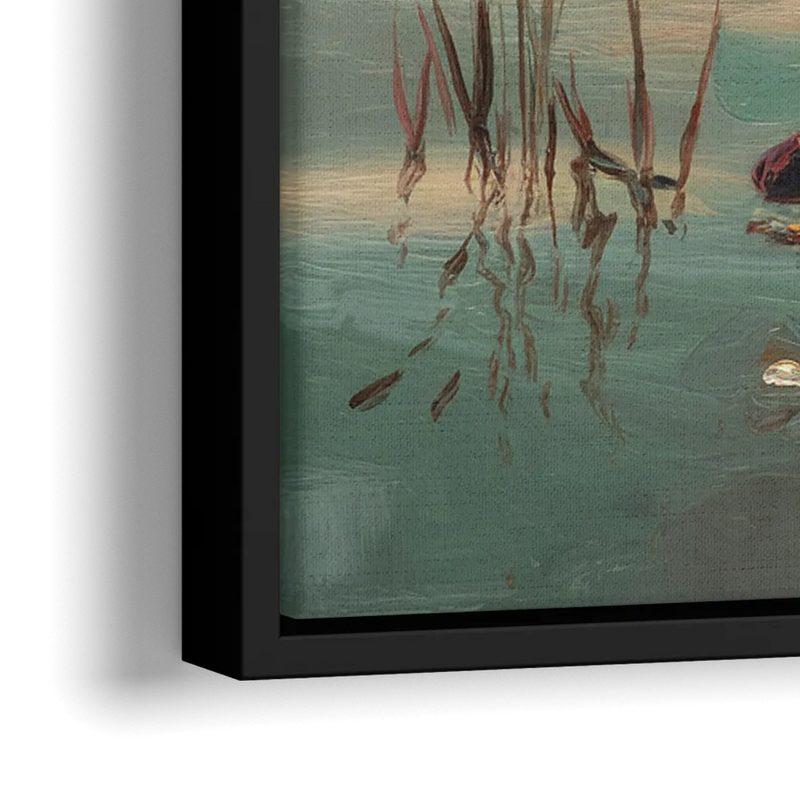 Chesapeake Bay Serenity - Close-Up Black Frame Canvas