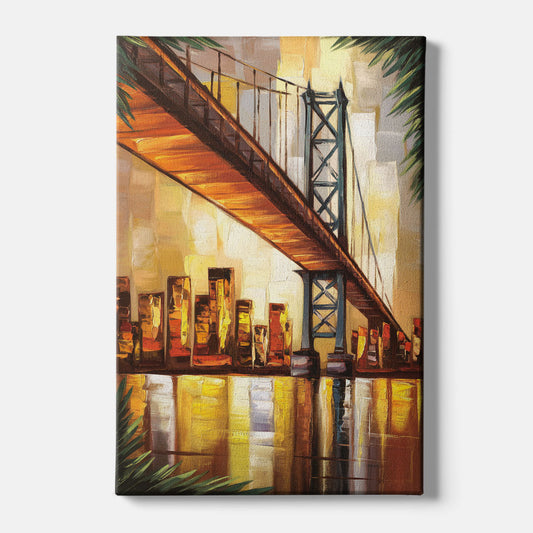 George Washington Bridge Scenic - Canvas Wall Art
