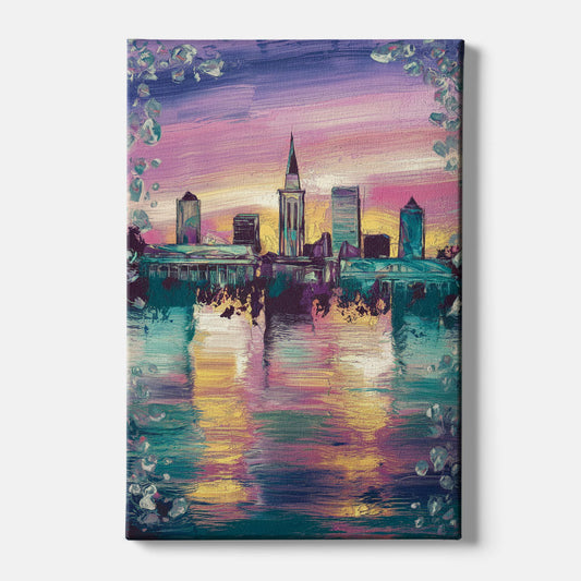 New Orleans Skyline at Sunset - Canvas Wall Art