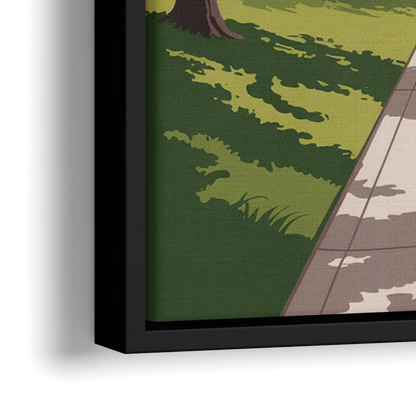 High Park Cherry Blossoms - Close-Up Black Frame Canvas