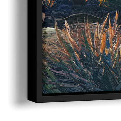 Big Sur Mountain Views - Close-Up Black Frame Canvas