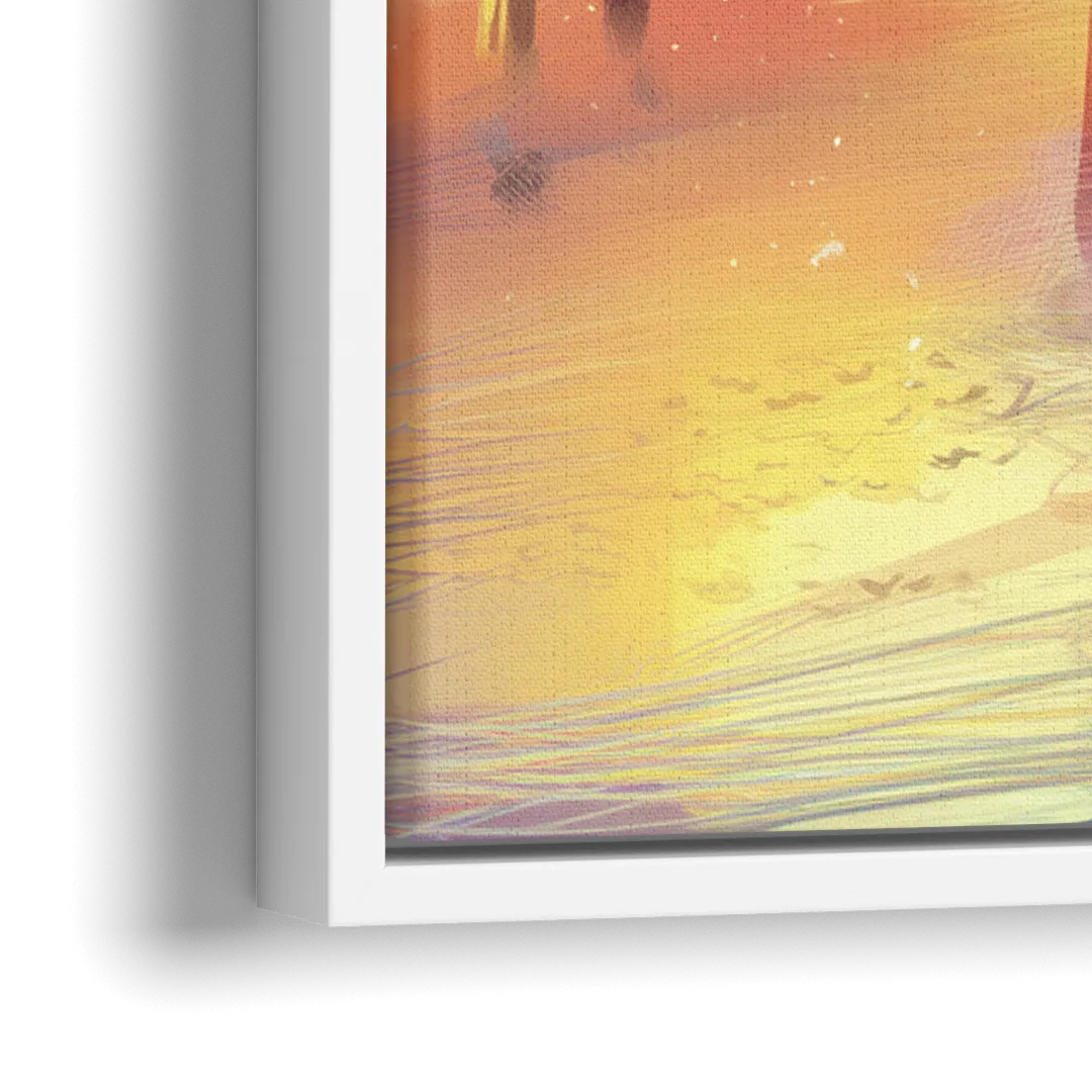 Chesapeake Bay Bridge Reflections - Close-Up White Frame Canvas