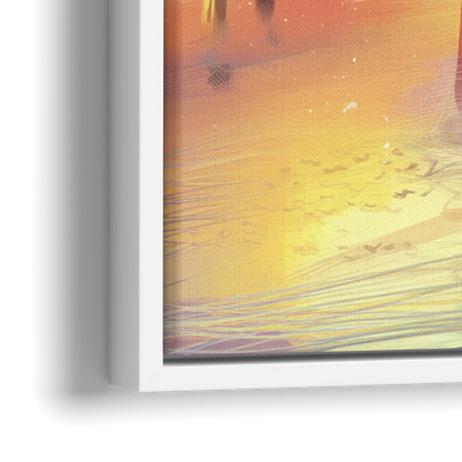 Chesapeake Bay Bridge Reflections - Close-Up White Frame Canvas