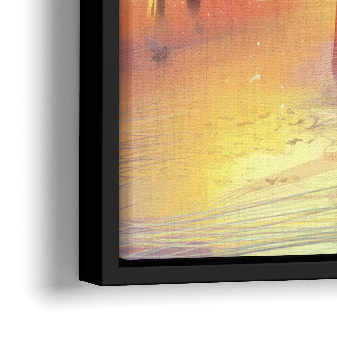 Chesapeake Bay Bridge Reflections - Close-Up Black Frame Canvas