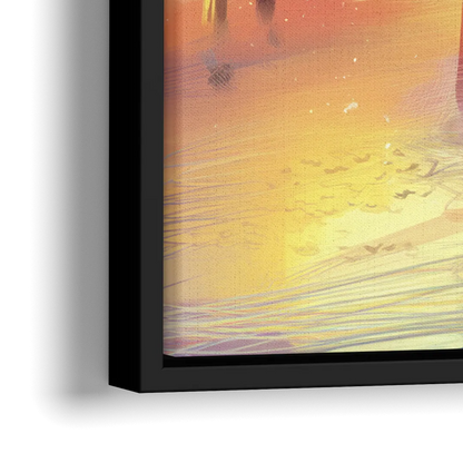 Chesapeake Bay Bridge Reflections - Close-Up Black Frame Canvas