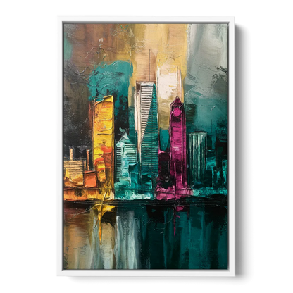 Lancaster Scenic Skyline - White Frame Canvas
