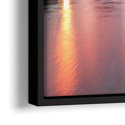 Richmond Skyline Sunset - Close-Up Black Frame Canvas