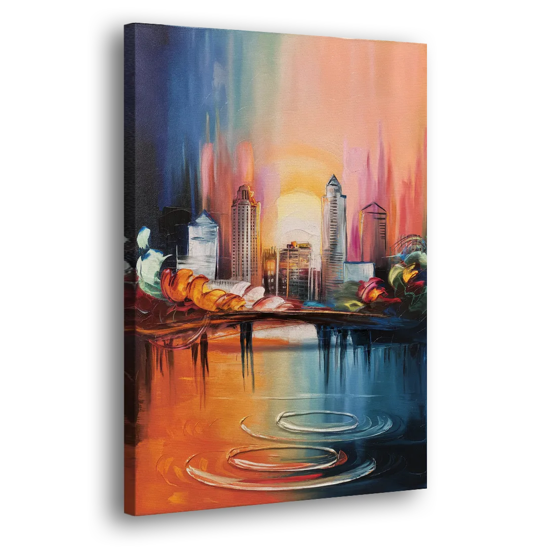 Louisville Skyline at Sunrise - Canvas Print Art Sides