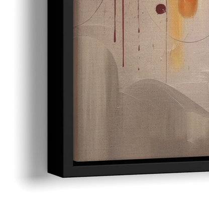 Denver Artistic Skyline - Close-Up Black Frame Canvas