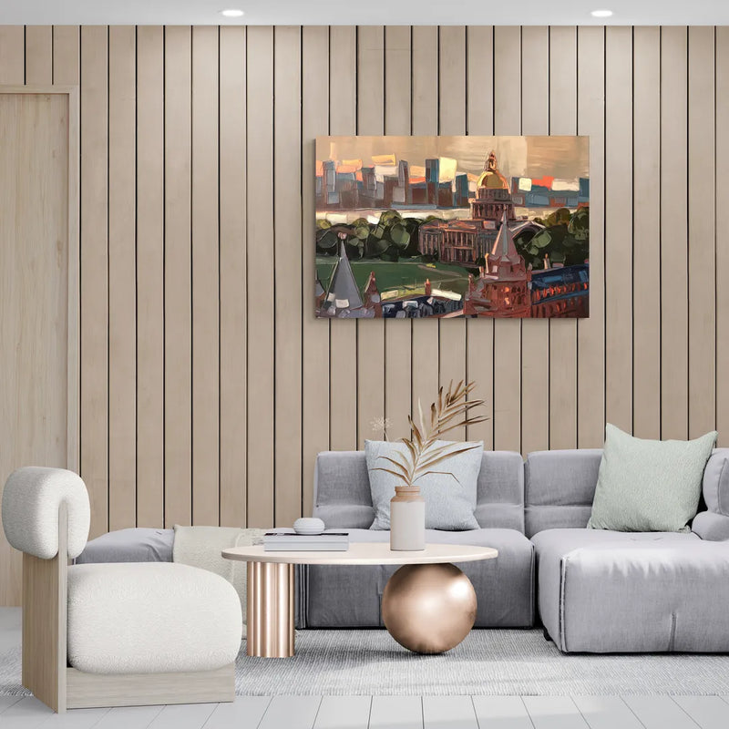 Boston Architectural Beauty - Canvas Wall Art Living Room
