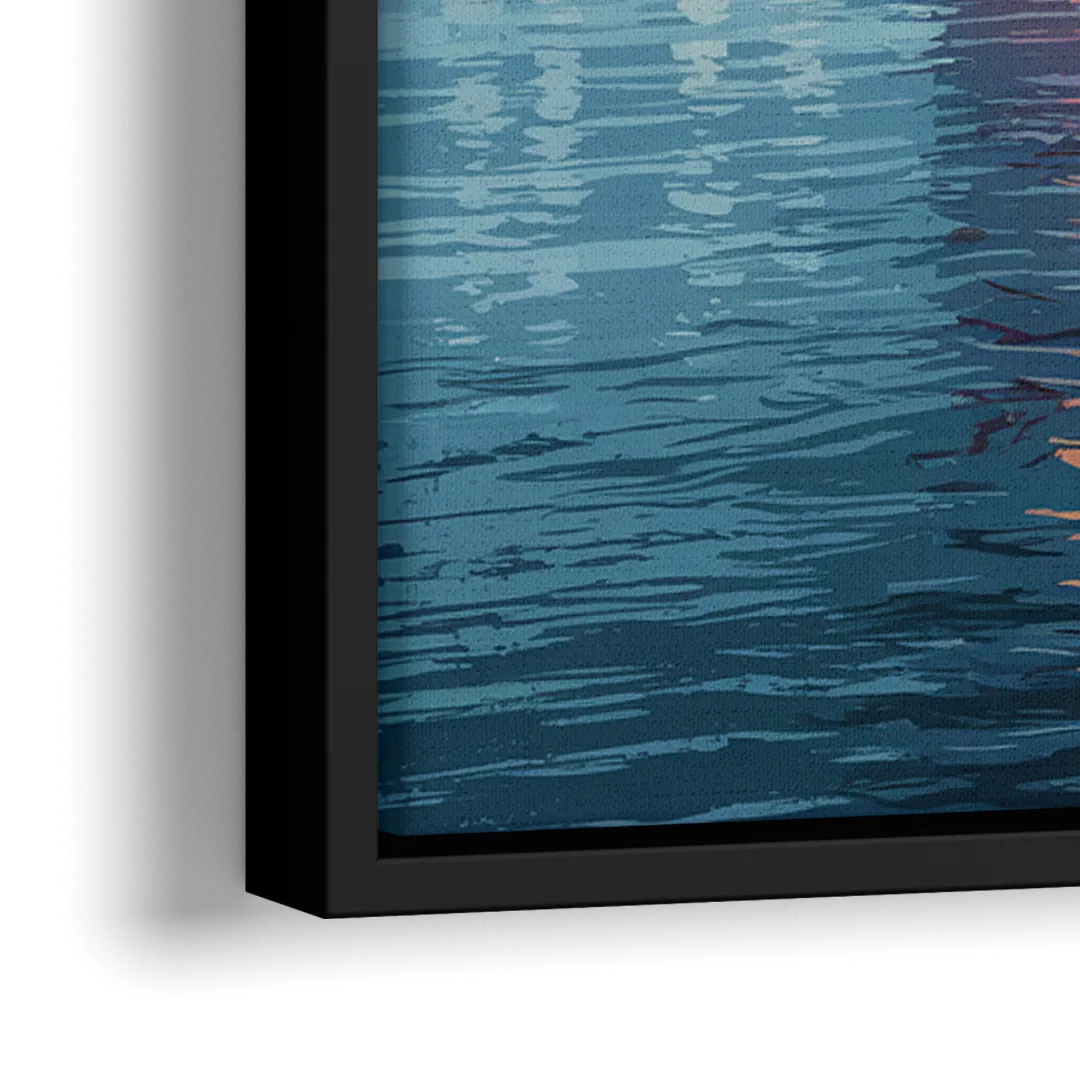 Detroit Historic Landmarks - Close-Up Black Frame Canvas