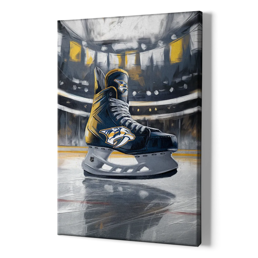 Nashville Predators Hockey Pride - Canvas Print Art Sides