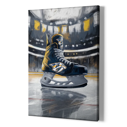 Nashville Predators Hockey Pride - Canvas Print Art Sides