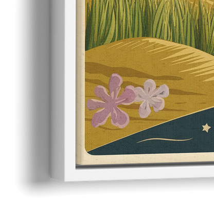 Traverse City Sunset Over Lake Michigan - Close-Up White Frame Canvas