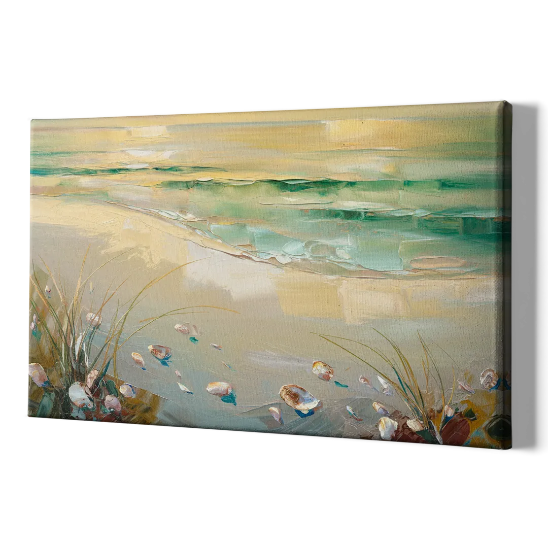Seaside Beachfront Serenity - Canvas Print Art Sides