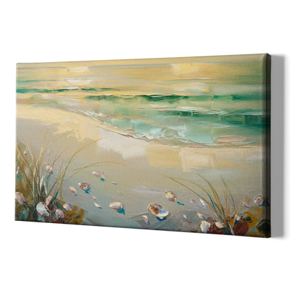 Seaside Beachfront Serenity - Canvas Print Art Sides