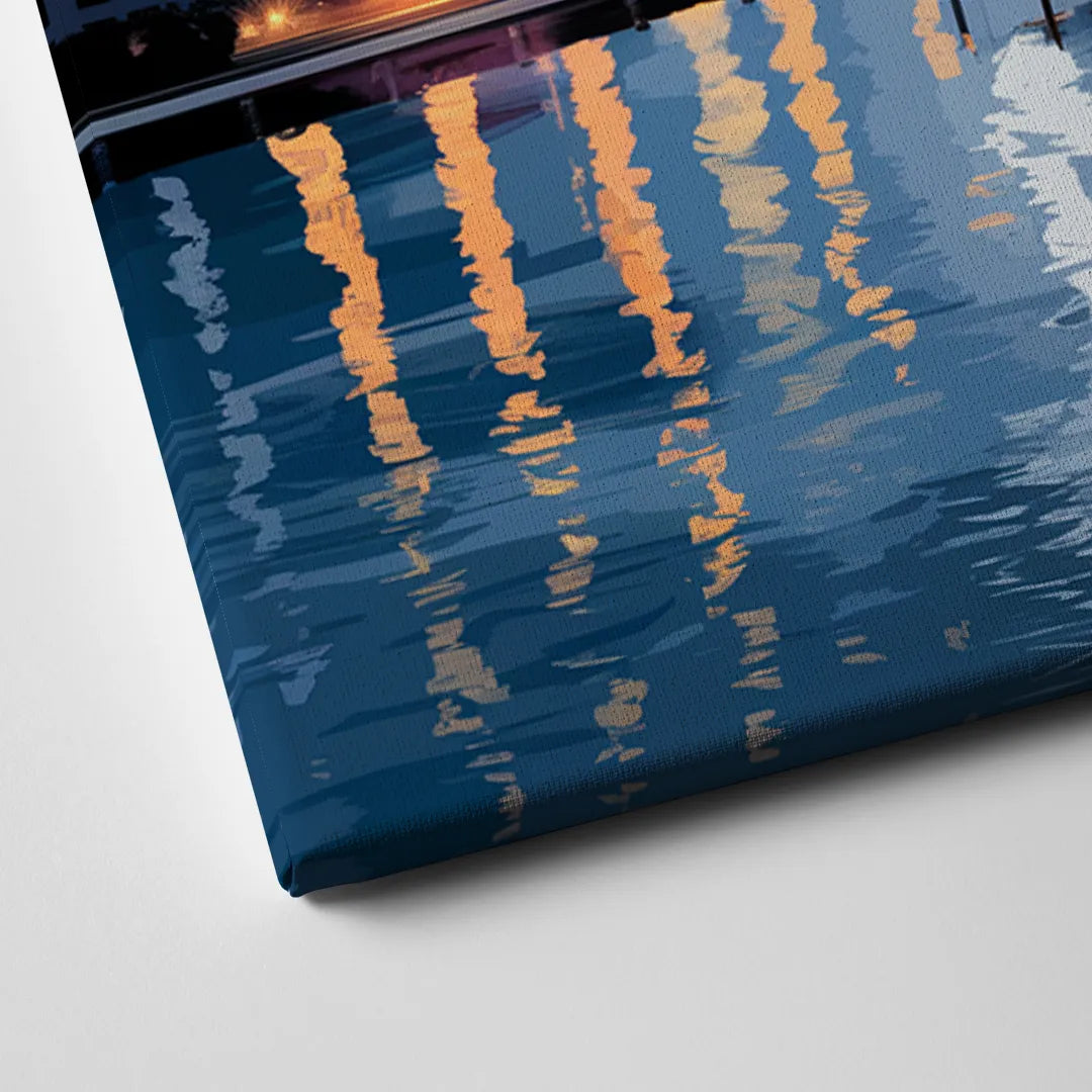 Seattle Nightscape Canvas Close Up