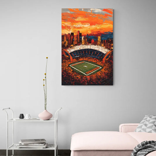 Denver Broncos Stadium - Canvas Wall Art Living Room