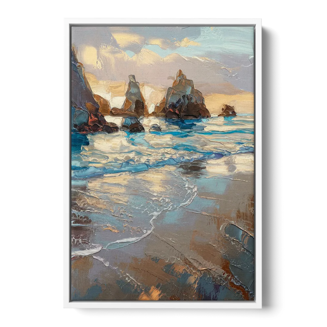 Bandon Seaside Serenity - White Frame Canvas
