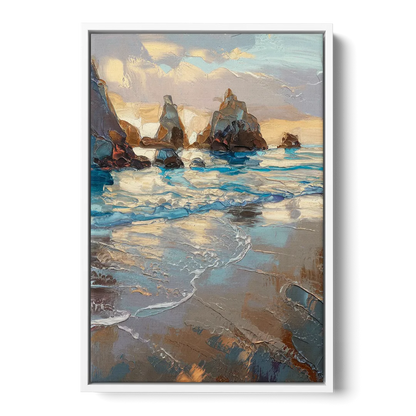 Bandon Seaside Serenity - White Frame Canvas
