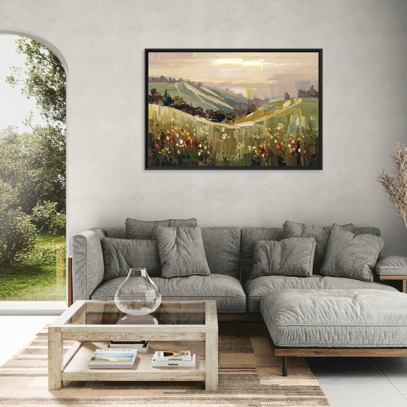 Dunedin Scenic Hills - Living Room Black Frame Canvas