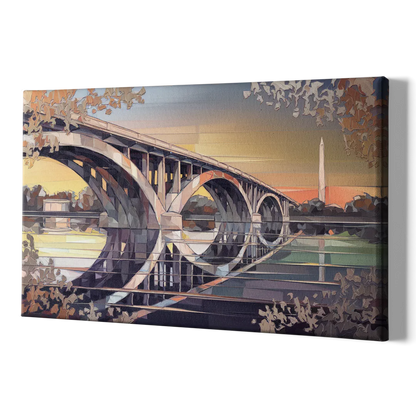 Arlington Memorial Bridge - Canvas Print Art Sides