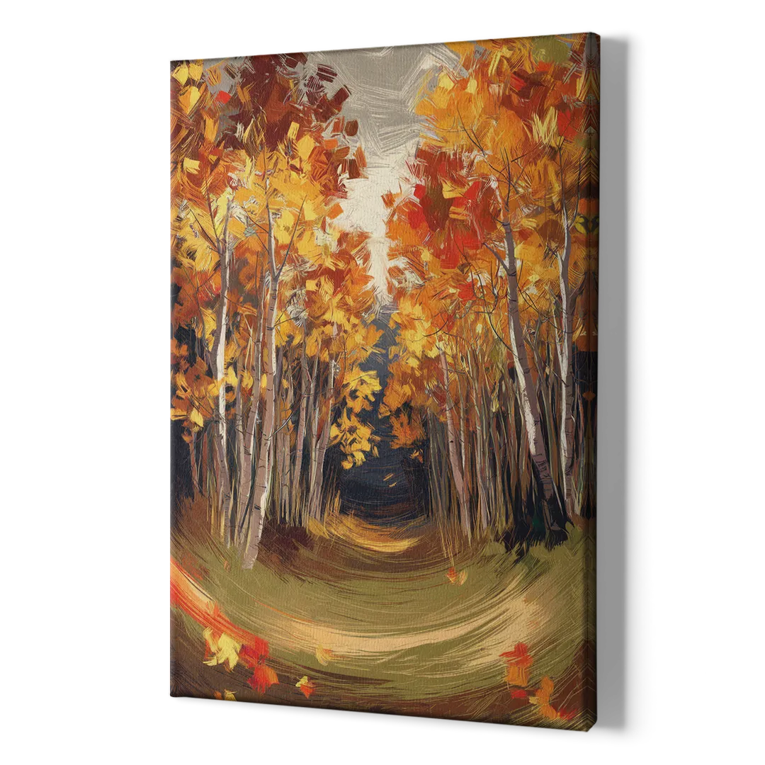 Aspen Quaking Leaves - Canvas Print Art Sides