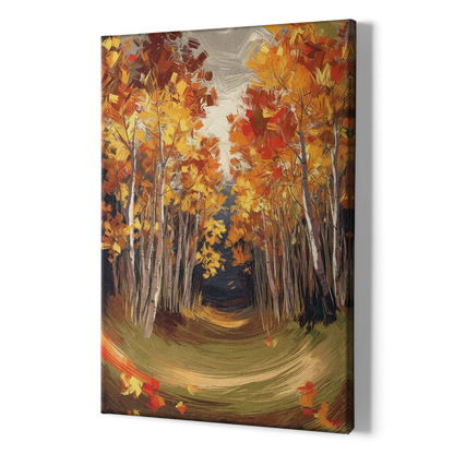 Aspen Quaking Leaves - Canvas Print Art Sides