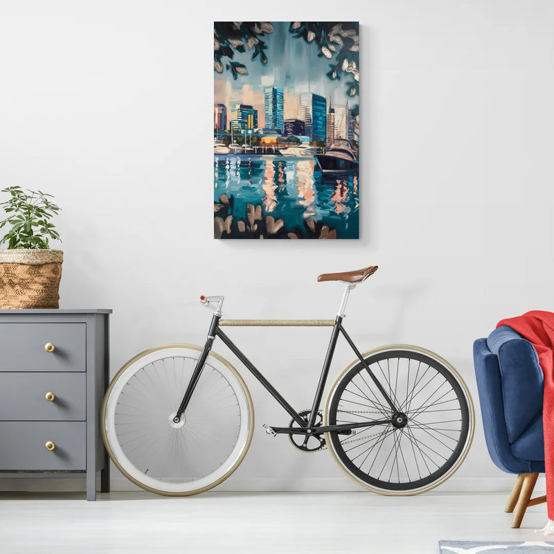 Baltimore Scenic Harbor Views - Canvas Wall Art Living Room