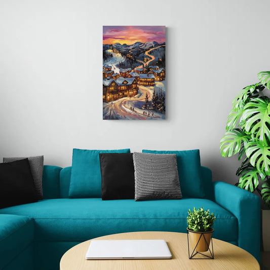 Park City Sunset Glow - Canvas Wall Art Living Room