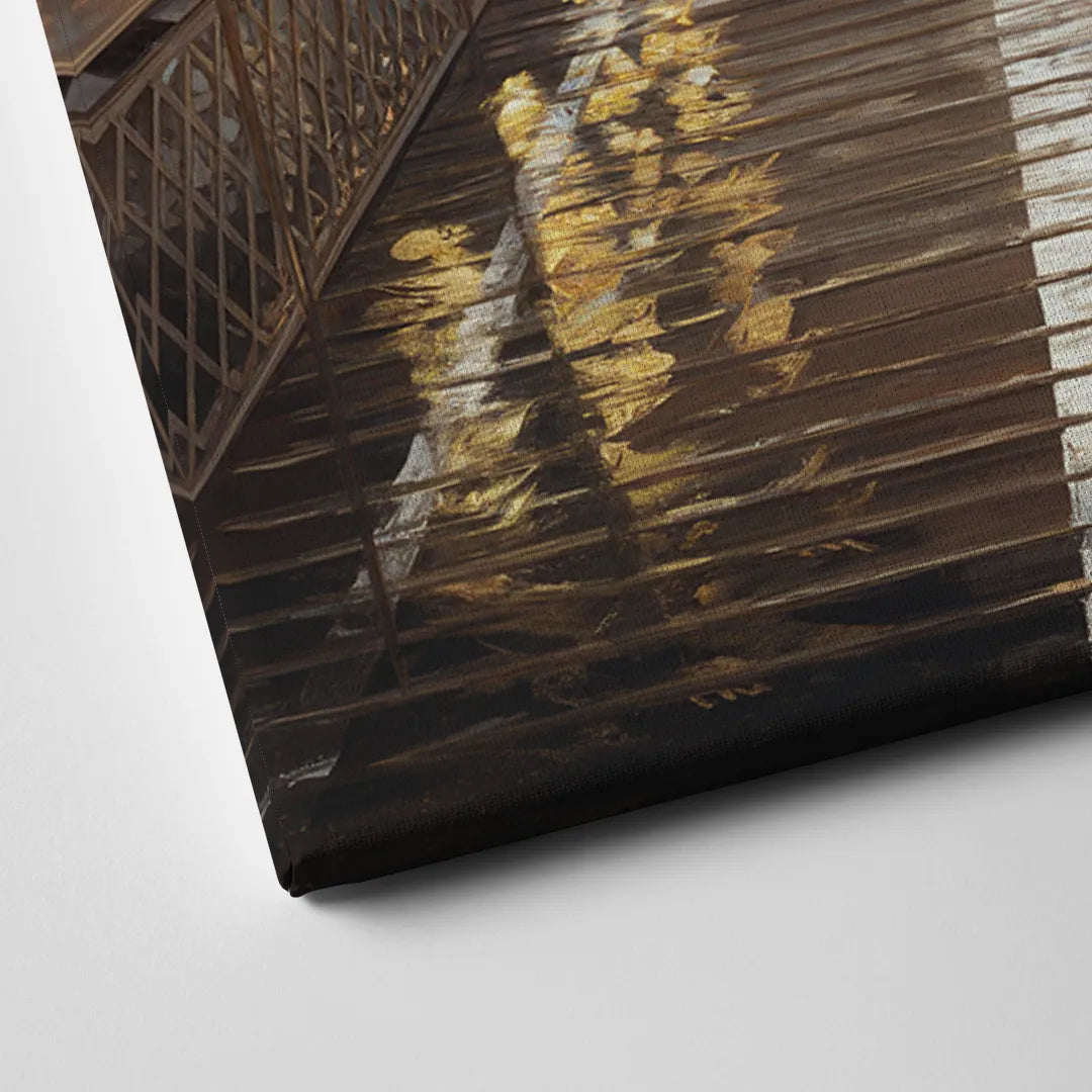 New York City Brooklyn Bridge View Canvas Close Up