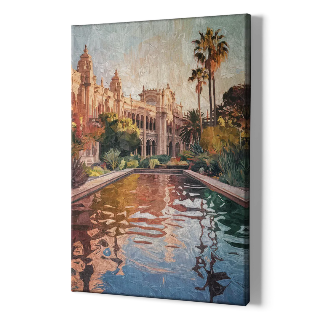 San Diego Balboa Park Scenes - Canvas Print Art Sides