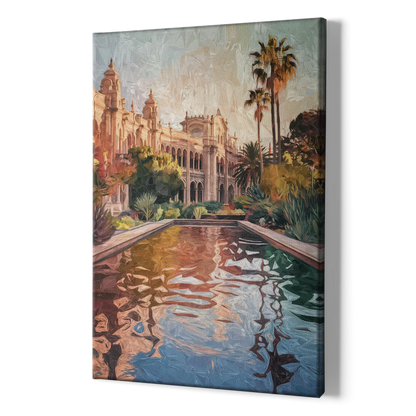 San Diego Balboa Park Scenes - Canvas Print Art Sides