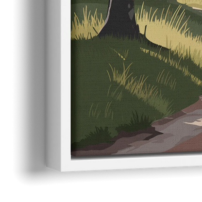 Sitka Forest Serenity - Close-Up White Frame Canvas