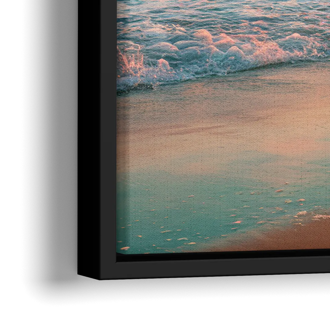 Corpus Christi Padre Island - Close-Up Black Frame Canvas