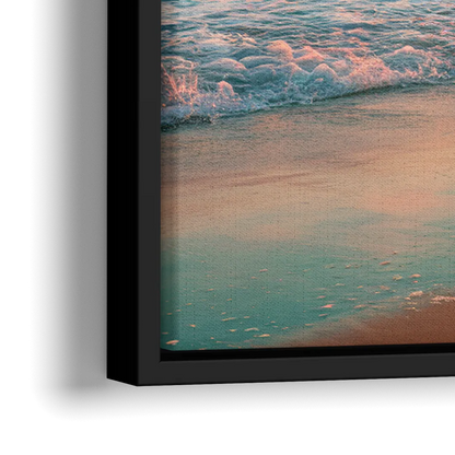 Corpus Christi Padre Island - Close-Up Black Frame Canvas