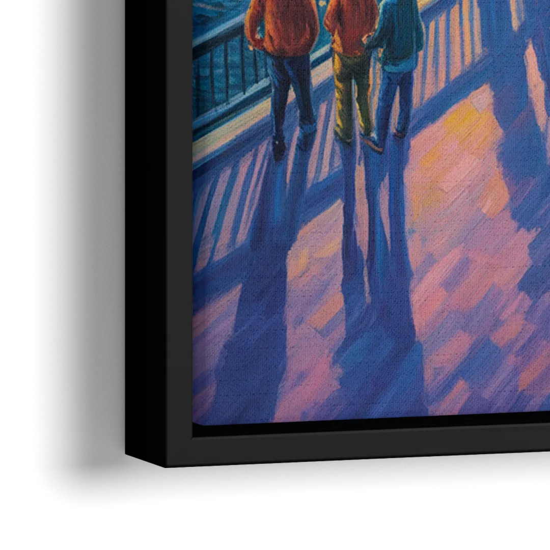 Dufferin Terrace View - Close-Up Black Frame Canvas