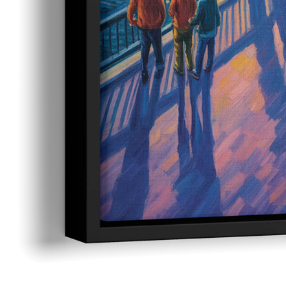 Dufferin Terrace View - Close-Up Black Frame Canvas