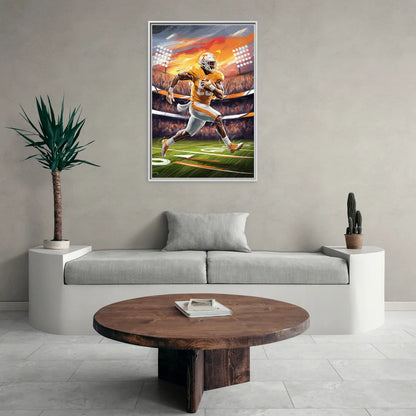 Knoxville Vols Game Day - Living Room White Frame Canvas