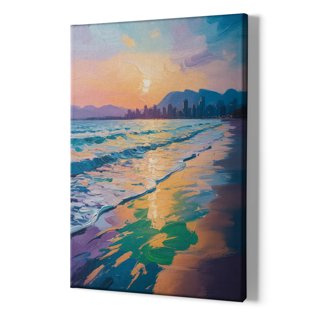 Sunset Beach Vancouver - Canvas Print Art Sides
