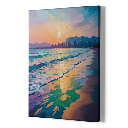 Sunset Beach Vancouver - Canvas Print Art Sides