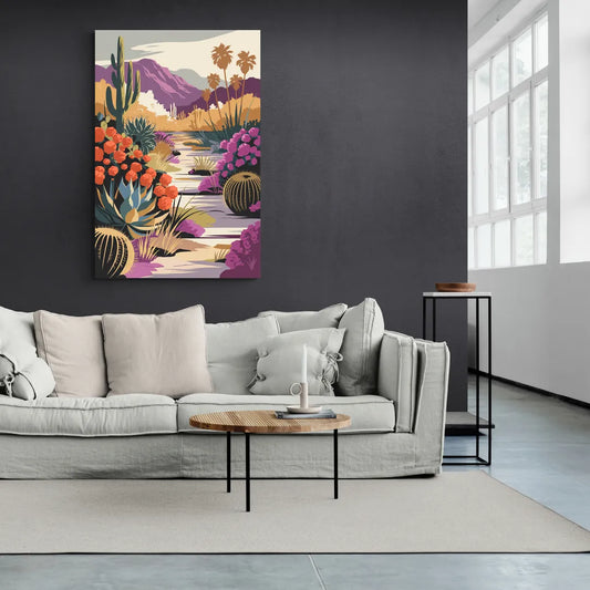 Palm Springs Desert Bloom - Canvas Wall Art Living Room