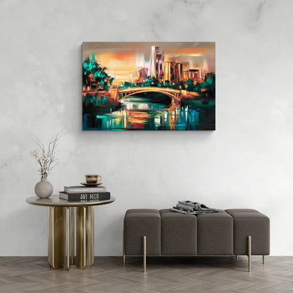 Austin Lamar Boulevard Magic - Canvas Wall Art Living Room