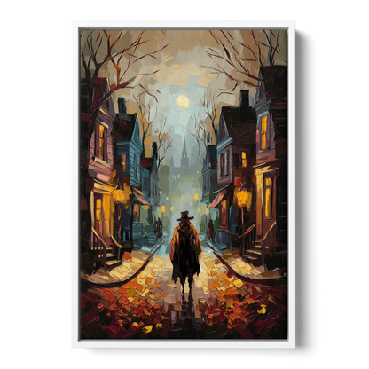 Salem Historic Downtown - White Frame Canvas