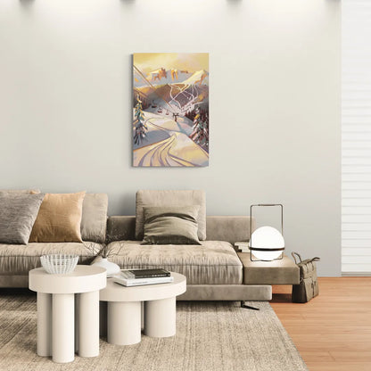 Vail Ski Slopes - Canvas Wall Art Living Room