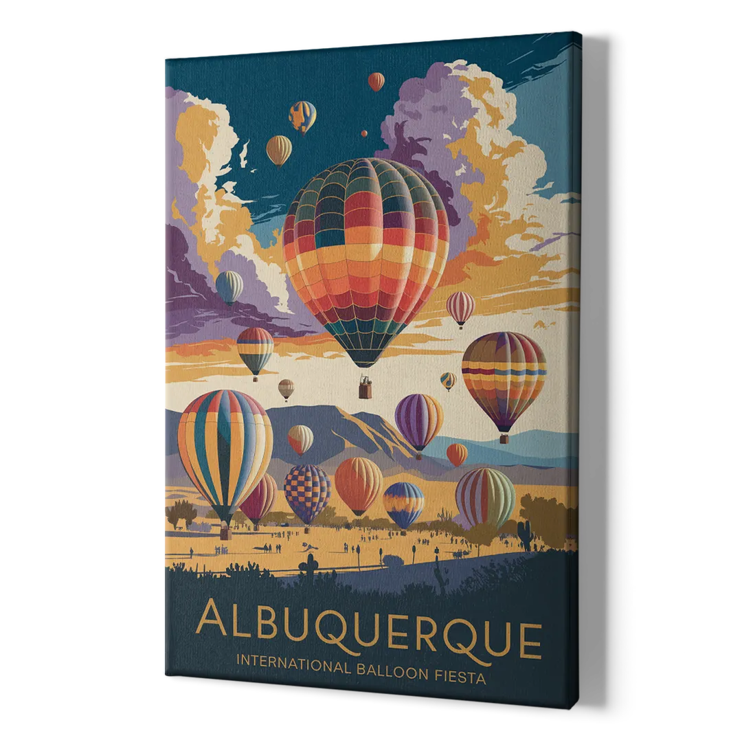 Albuquerque Balloon Fiesta - Canvas Print Art Sides