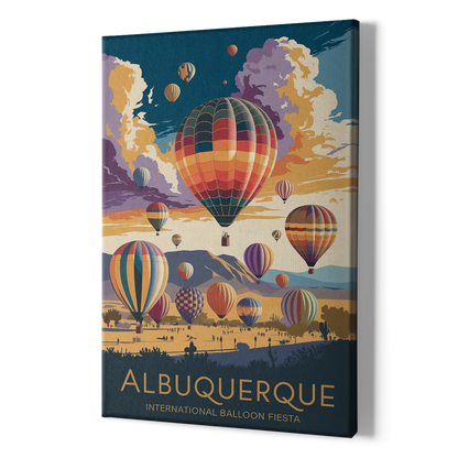 Albuquerque Balloon Fiesta - Canvas Print Art Sides
