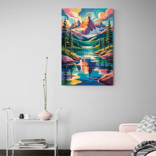 Rocky Mountain Serenity - Canvas Wall Art Living Room