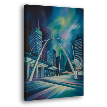 Nathan Phillips Square Night Lights - Canvas Print Art Sides