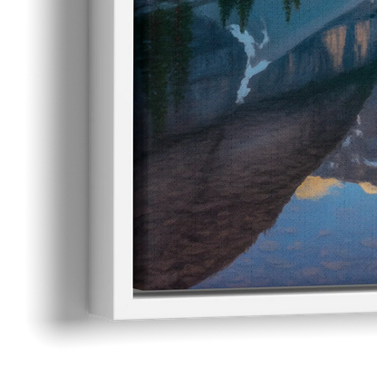 Moraine Lake Sunrise - Close-Up White Frame Canvas